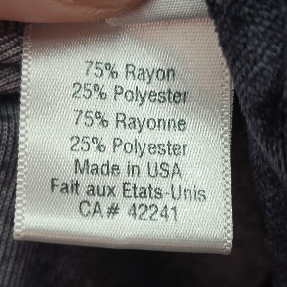 Stark X Top Womens XS Black Velvet Long Sleeve Front Tie Whimsigoth Minimalist - Picture 5 of 11